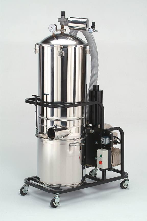 The CS-102 Series mobile pulse dust collector is designed for ultra-fine powder filtration, down to 0.1μm. Equipped with an automatic reverse pulse.